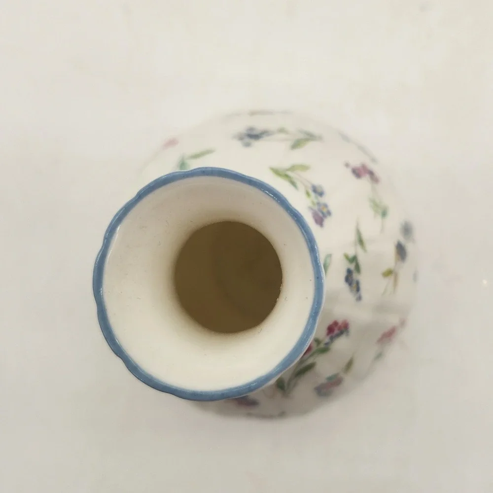 Royal Worcester Forget Me Not Bone China Vase England Vintage Cottagecore Rare